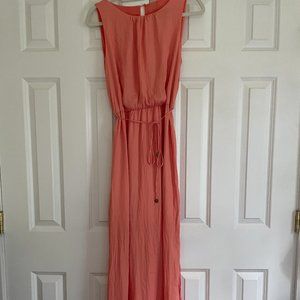 Zara Basic coral maxi dress